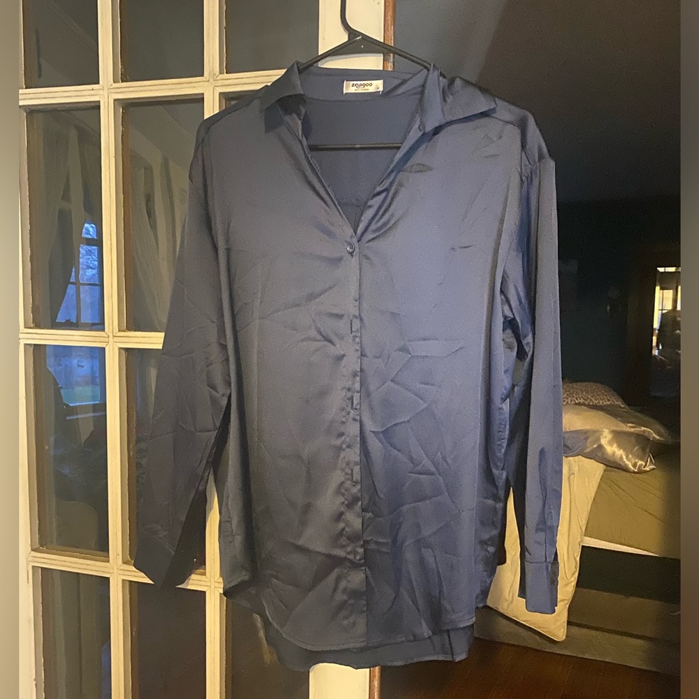 Silk dress shirt M